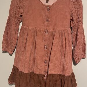 Matilda Jane Mauve and Brown Button Dress